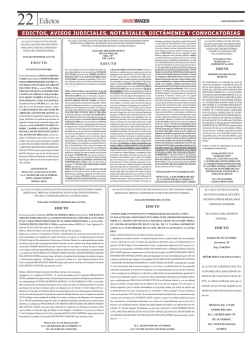 edictos, avisos judiciales, notariales, dict&aacute;menes y convocatorias