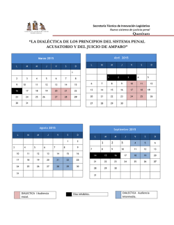 Quer&eacute;taro &ldquo;LA DIAL&Eacute;CTICA DE LOS PRINCIPIOS DEL SISTEMA
