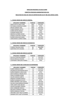 direccion regional de salud junin comit&eacute; de procesos