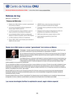 11 de marzo, 2015 - Organizaci&oacute;n de Naciones Unidas