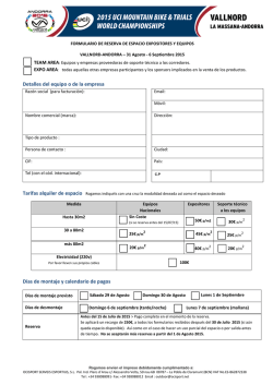 Detalles del equipo o de la empresa D&iacute;as de montaje y calendario