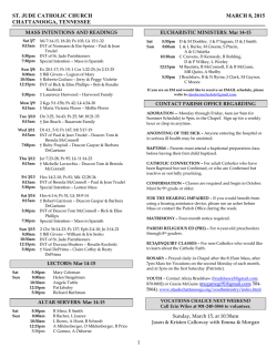 st. jude catholic church march 8, 2015 chattanooga, tennessee 1