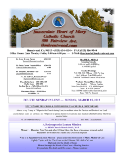 Holy Week Services Schedule / Horario de Semana Santa