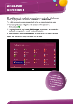 Versi&oacute;n offline de escritorio Windows 8