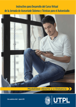Instructivo para Desarrollo del Curso Virtual de la Jornada de