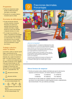 Fracciones decimales. Porcentajes