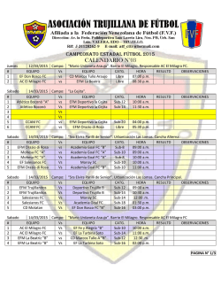 calendario n&deg;05 - Federaci&oacute;n Venezolana de F&uacute;tbol