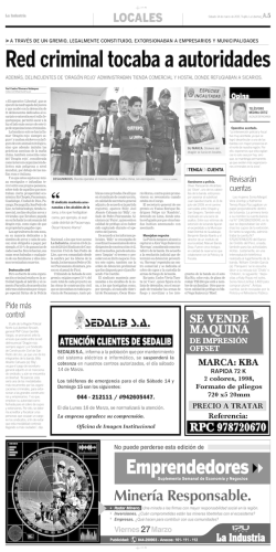 A8 POLITICA - La Industria