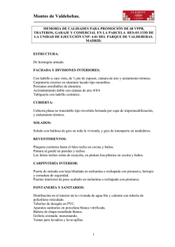 Memoria de calidades