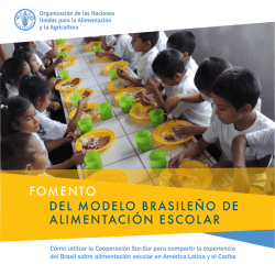 fomento del modelo brasile&ntilde;o de alimentaci&oacute;n escolar
