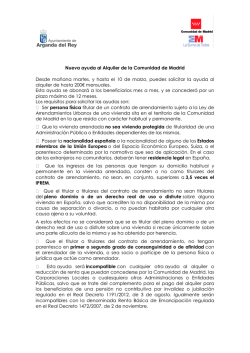 Ayudas al alquiler - Ayuntamiento de Arganda