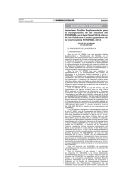 D.S. N&ordm; 040-2015-EF - Ministerio de Econom&iacute;a y Finanzas