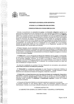 Propuesta de Resoluci&oacute;n Definitiva Emplea 2014
