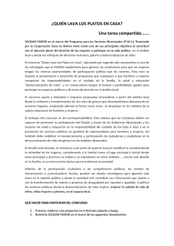 Convocatoria 2015 - programa de apoyo a la democracia municipal