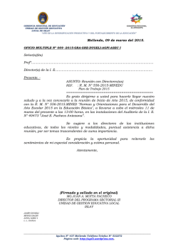 Mollendo, 09 de marzo del 2015. Se&ntilde;or(a)(ita) Prof&ordm; - UGEL