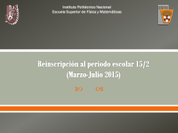 Procedimiento y Calendario de Reinscripciones al