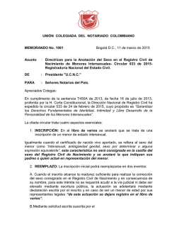 Memorando 1081 - Union Colegiada del Notariado Colombiano