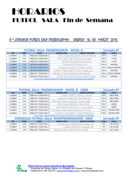 BIEN Horarios FUTBOL SALA FINDE 1415