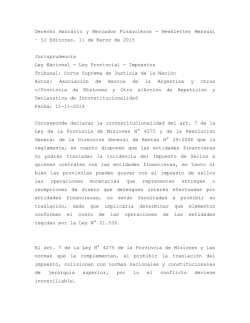 Derecho Bancario y Mercados Financieros