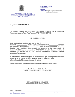 A QUIEN CORRESPONDA - Universidad Veracruzana
