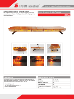 Hoja de especificaciones de producto Barra de Luces de Alta Potencia