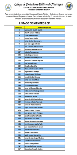 listado de miembros cp - Colegio de Contadores P&uacute;blicos de