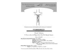 Parish Mission: - St. Bartholomew Catholic Church