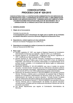 convocatoria cas n 20 - acompa&ntilde;ante de ingles