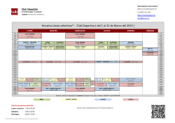 Horarios clases colectivas