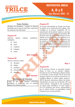 RESPUESTAS &Aacute;REAS A, D y E