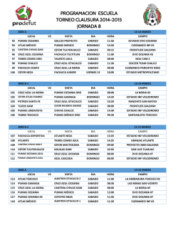 PROGRAMACION ESCUELA TORNEO