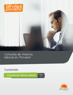Consulta de Historia laboral en Porvenir