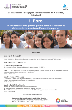 Poster - Instituto de la Educaci&oacute;n B&aacute;sica del Estado de Morelos