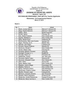 DIVISION OF DAVAO DEL NORTE