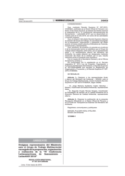 Publicacion Oficial - Diario Oficial El Peruano - SINIA