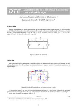 Ejercicios Resueltos de Dispositivos Electr&oacute;nicos I Examen de