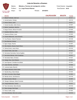 Lista de Derecho a Examen