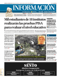 Mil estudiantes de 18 institutos realizar&aacute;n las pruebas PISA para