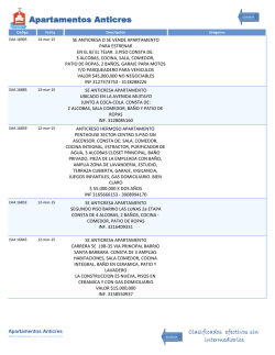 Apartamentos Anticres