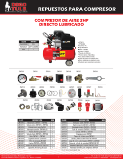 REPUESTOS PARA COMPRESOR