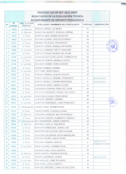 resultado de la evaluacion tecnica cas n 007