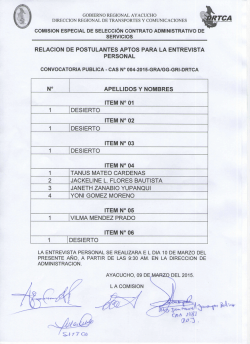 GOBIERNO REGIONAL AYACUCHO DIRECCION