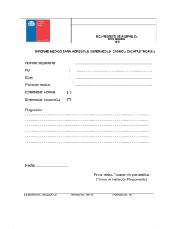 Formulario para Acreditar Enfermedades (seg&uacute;n corresponda)