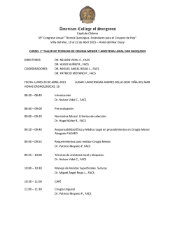 Curso/Taller - Colegio Americano de Cirujanos. Cap&iacute;tulo Chile