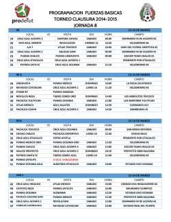 Horarios - Prodefut Soccer