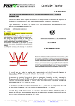 CIRCULAR 01 2015. - Federaci&oacute;n Andaluza de Automovilismo