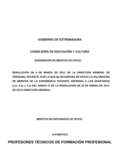 PROFESORES T&Eacute;CNICOS DE FORMACI&Oacute;N PROFESIONAL