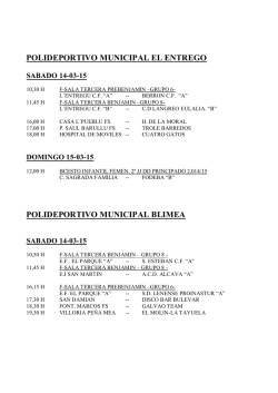 Horario fin de semana 14-03-15