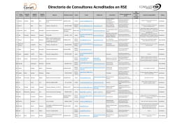 Directorio de Consultores Acreditados en RSE