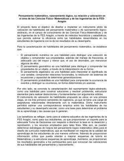 Pensamiento matem&aacute;tico, razonamiento l&oacute;gico, su relaci&oacute;n y